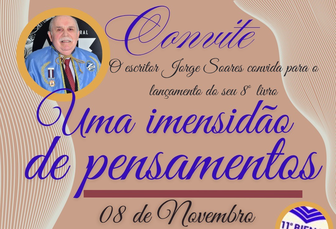 Lançamento na Bienal: Dr. Jorge Soares apresenta "Uma Imensidão de Pensamentos"