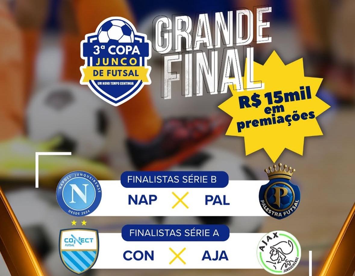 Junqueiro: final da Copa Junco de Futsal será neste sábado; premiação de 15 mil reais e depois tem show musical