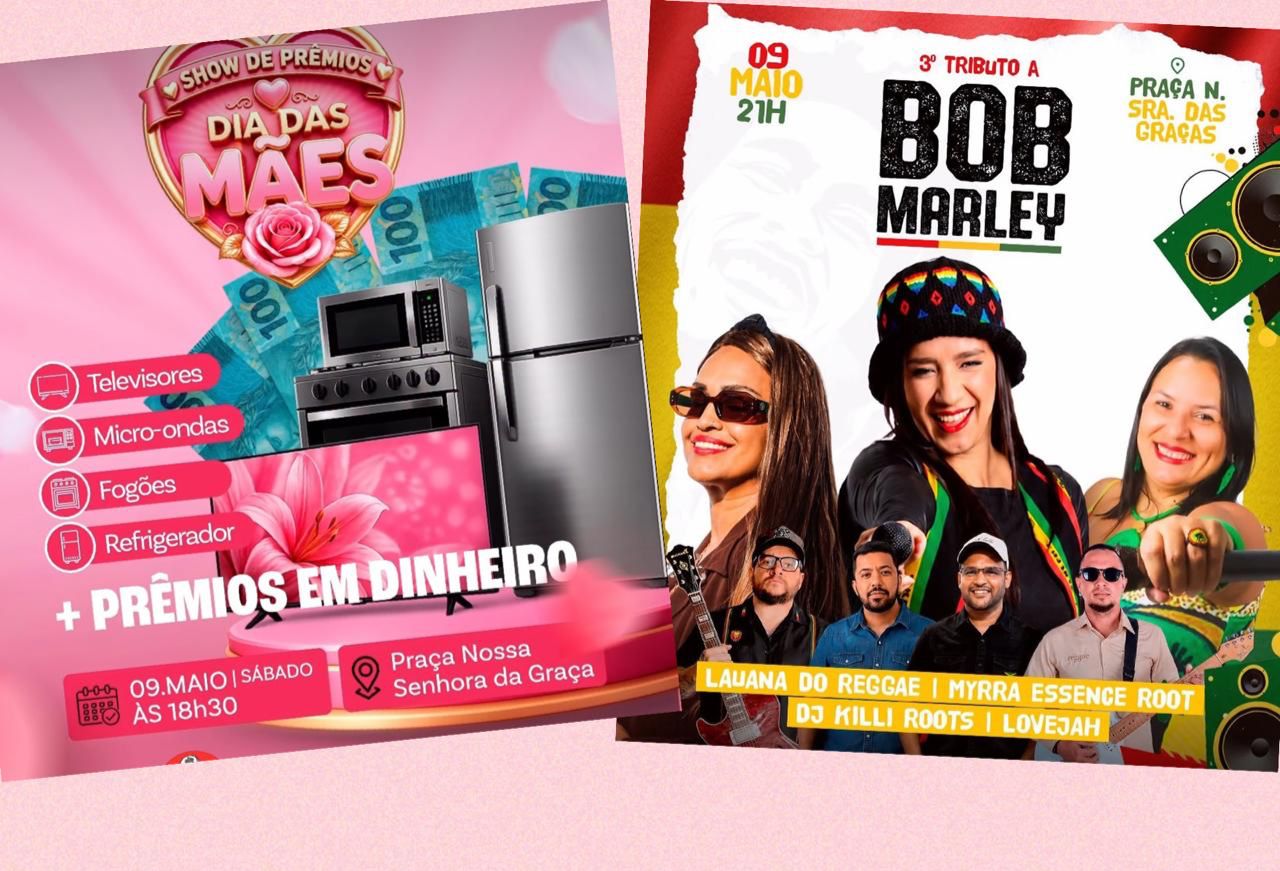 Pilar se prepara para um fim de semana inesquecível com premiação dedicada às mães e o 3º Tributo a Bob Marley