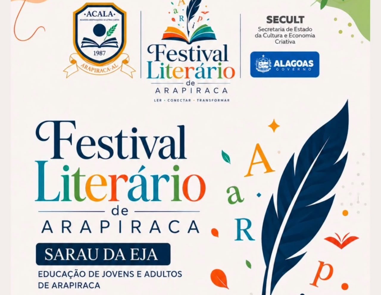 Arapiraca sedia festival literário com encontro de gerações e celebração da cultura alagoana