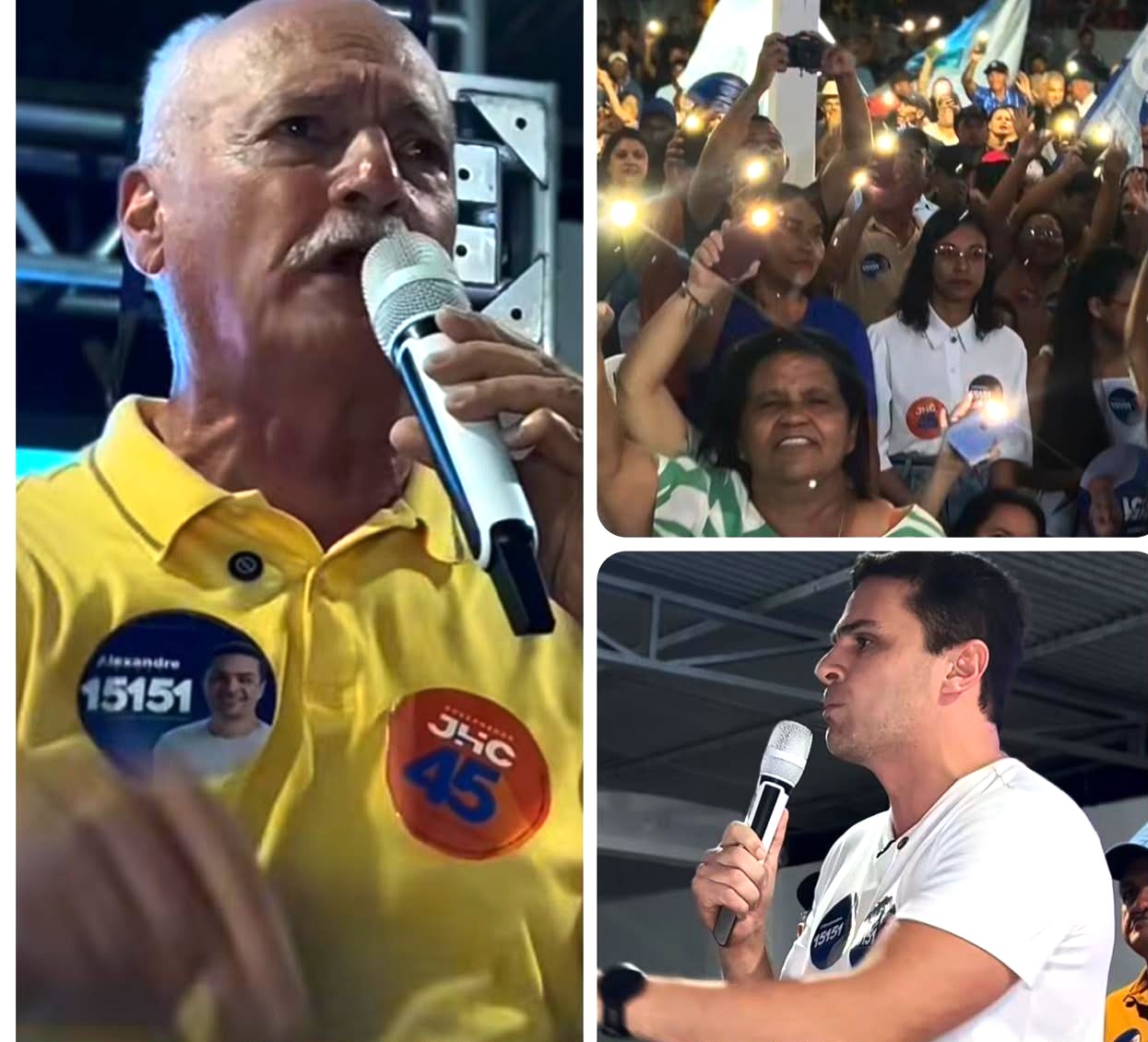 Prefeito e vice lideram grande ato político em Quebrangulo e reafirmam apoio à reeleição de Alexandre Ayres