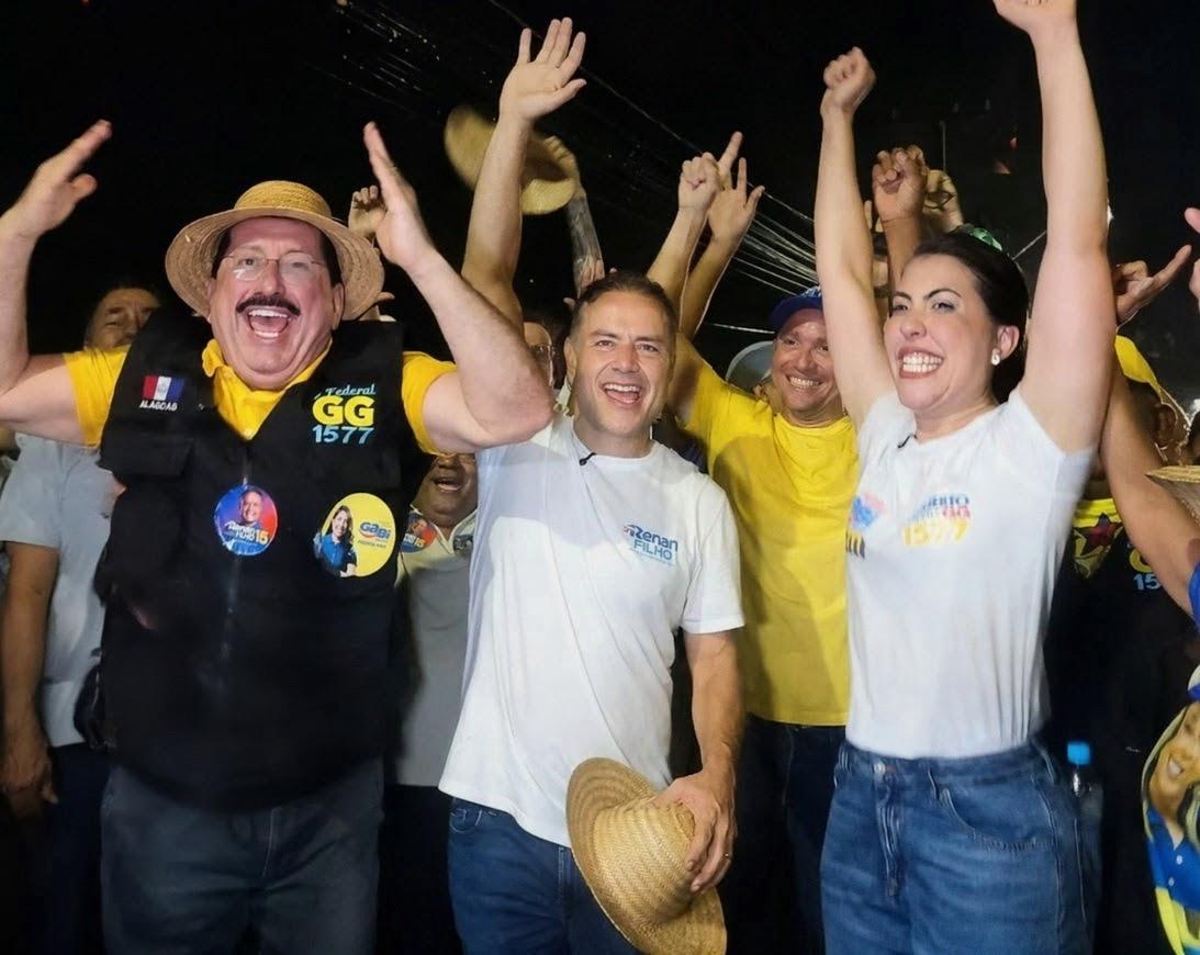 Ex-prefeito arrasta multidão no 3º maior colégio eleitoral de AL ao lado de Renan Filho  e Gabi Gonçalves impulsionado por pesquisas internas do MDB