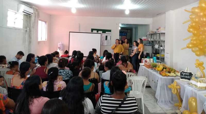 Gestantes e lactantes de Chã Preta/AL prestigiam campanha “Agosto Dourado”