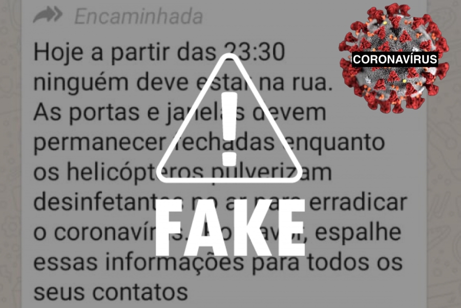 CONTEÚDO CHECADO: Mensagem sobre helicóptero pulverizando desinfetantes é falsa