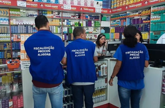 PROCON/AL - Fiscalização é intensificada em locais onde são vendidos álcool em gel, luvas e máscaras