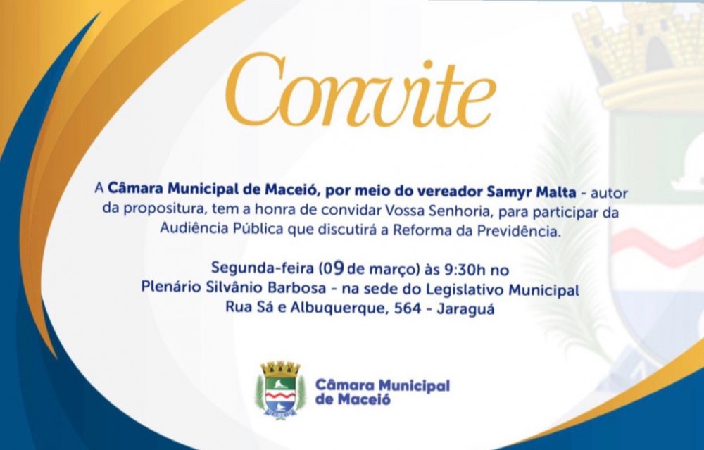 Audiência pública debate o regime de previdência dos servidores de Maceió