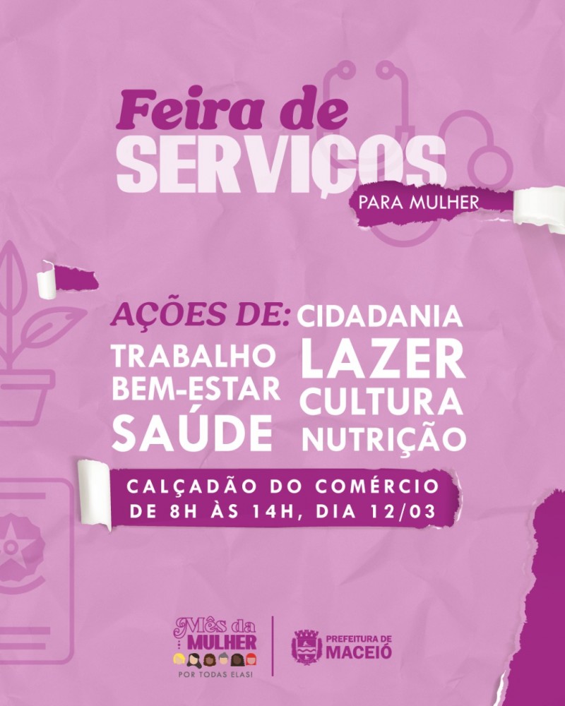 Mês da Mulher: Centro recebe Feira de Serviços nesta quinta