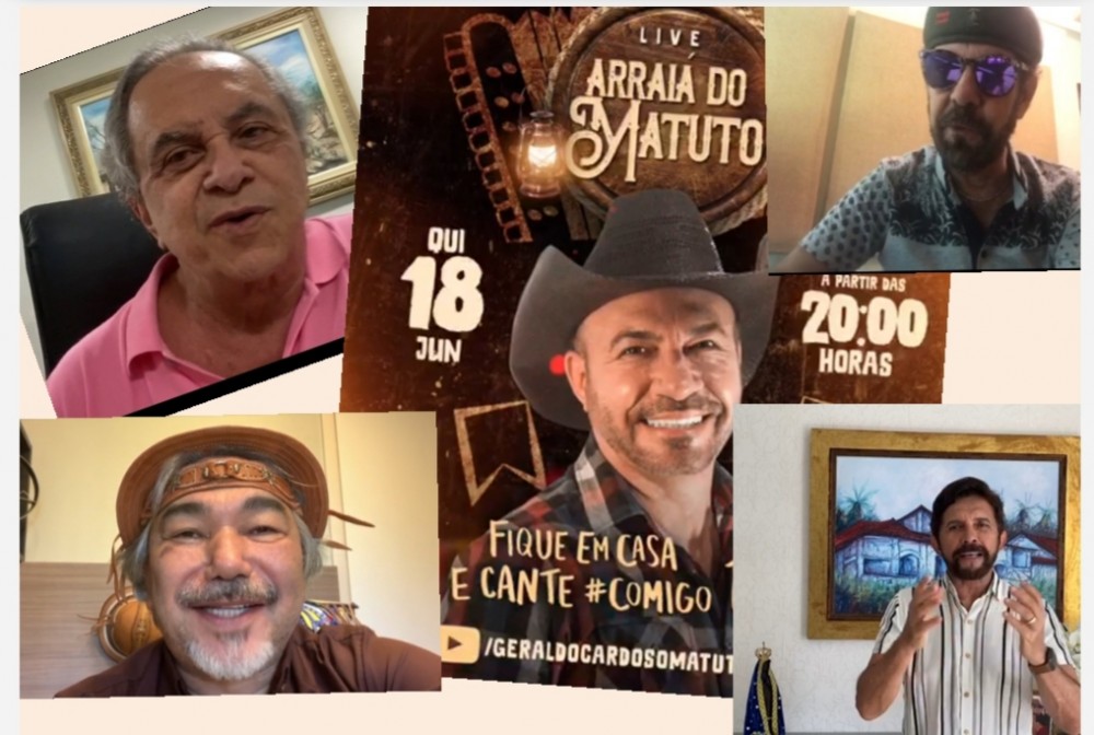 Nesta 5ª tem live "Arraiá do Matuto" com Geraldo Cardoso solidário aos artistas de AL