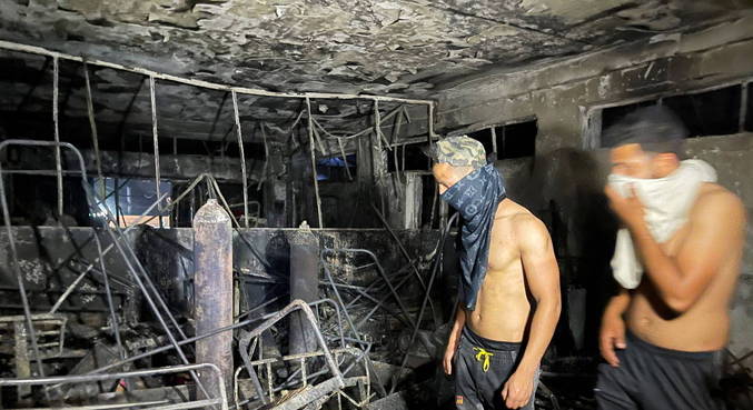 Mais de 80 pessoas morrem neste domingo em incêndio em hospital para Covid-19 no Iraque