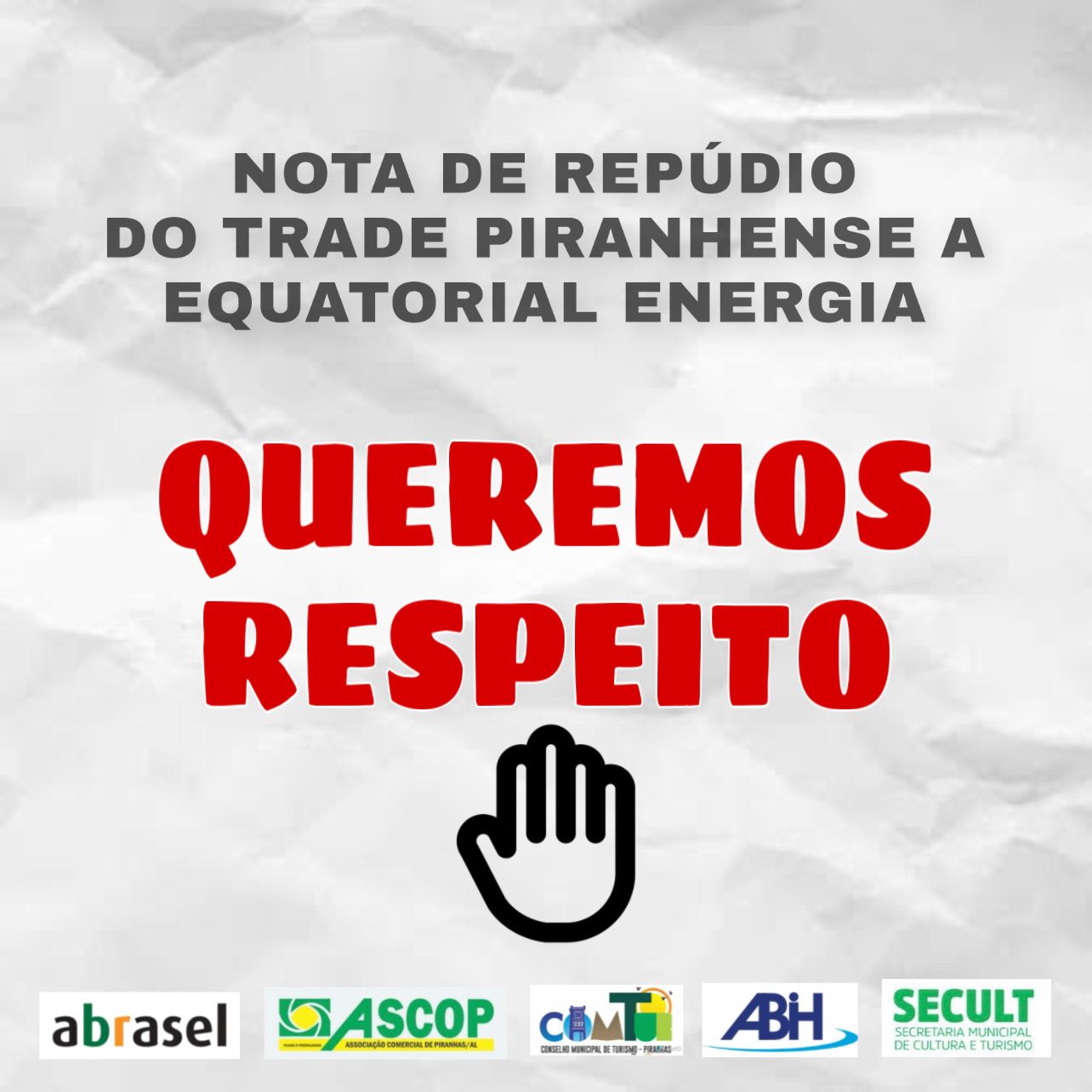 Trade Turístico de Piranhas/AL publica NOTA de REPÚDIO contra energia da Equatorial, empresa apresenta justificativa