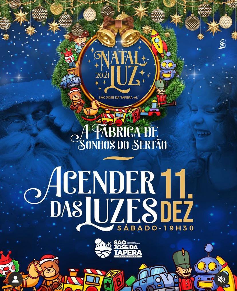 Tapera capricha no  “Natal Luz 2021” com metas para ser a atração do Sertão de AL