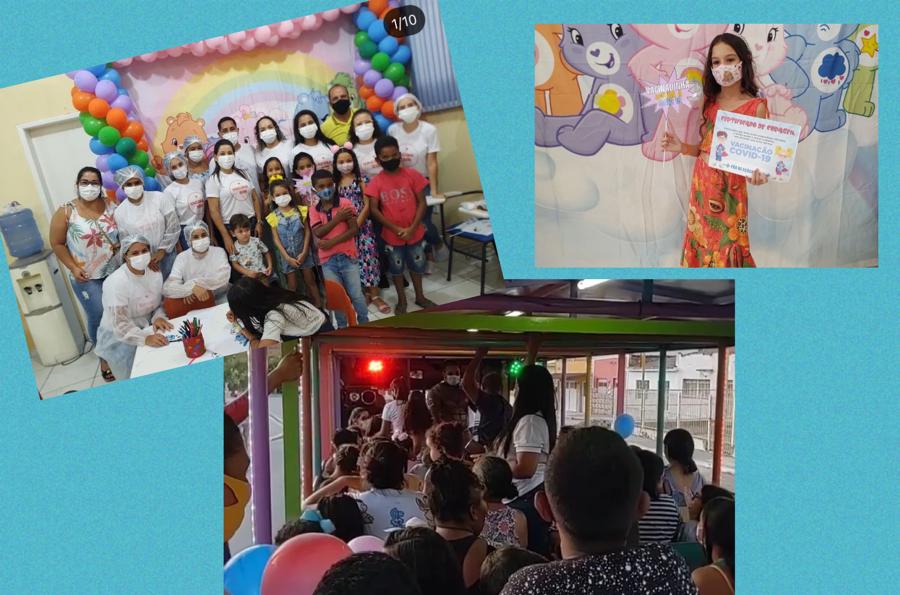 Pão de Açúcar faz festa para a criançada como forma de atraí-las  para a vacina contra a Covid-19