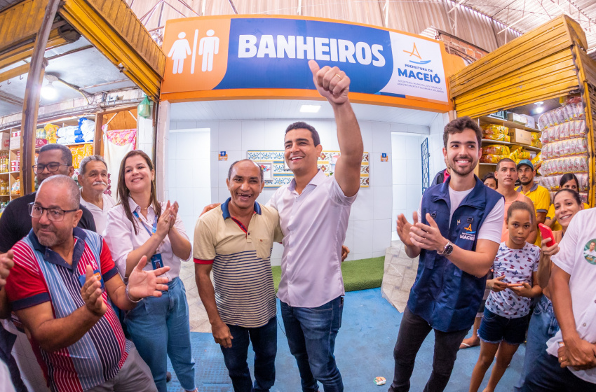 Em Maceió, Mercado da Produção é beneficiado com banheiros instalados pela Prefeitura