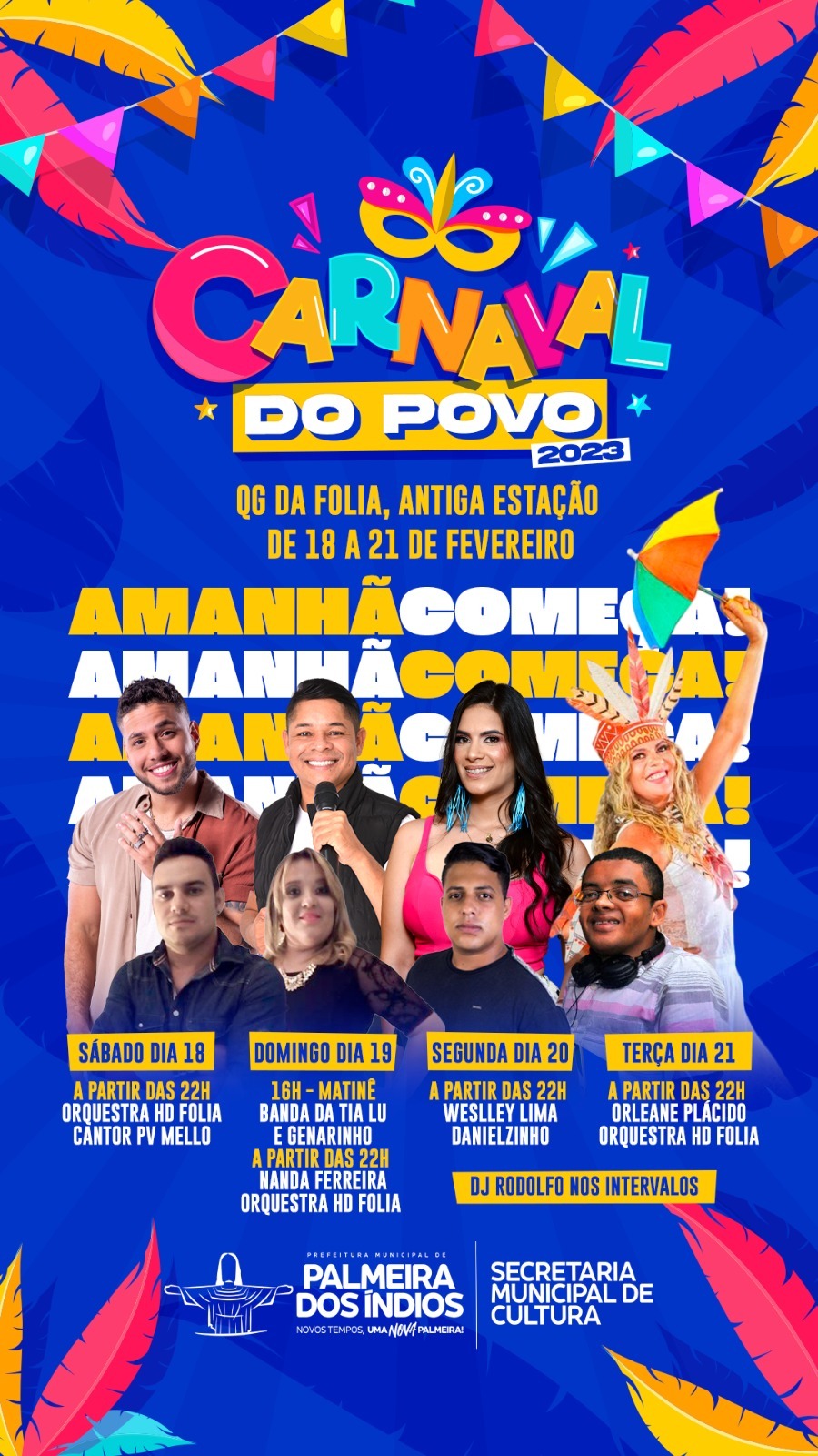 Em Palmeira/AL sábado de Zé Pereira será animado por HD Folia e PV Mell