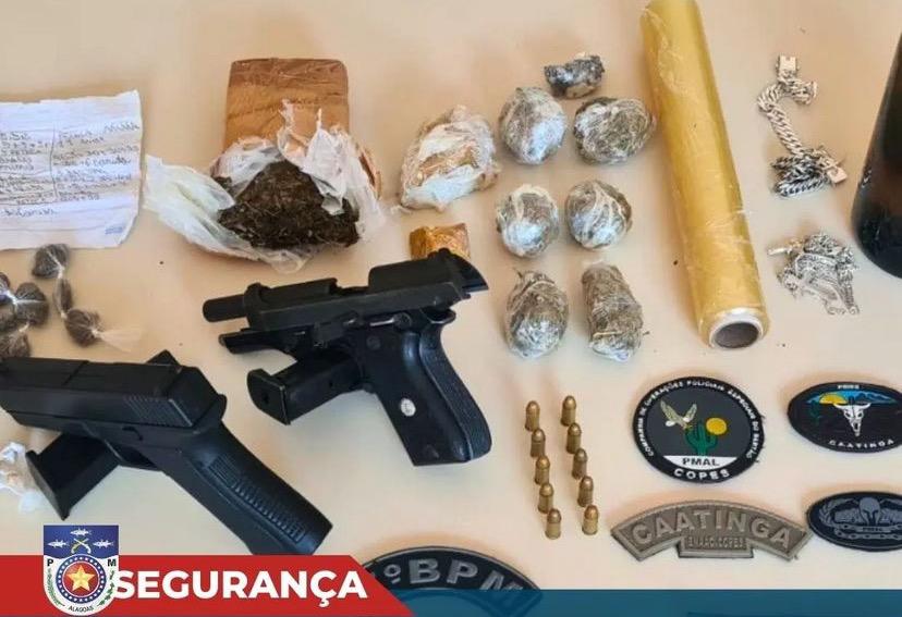 Agora em novembro, PM/AL apreende no  Estado, 146 armas e 74,7 kg de drogas