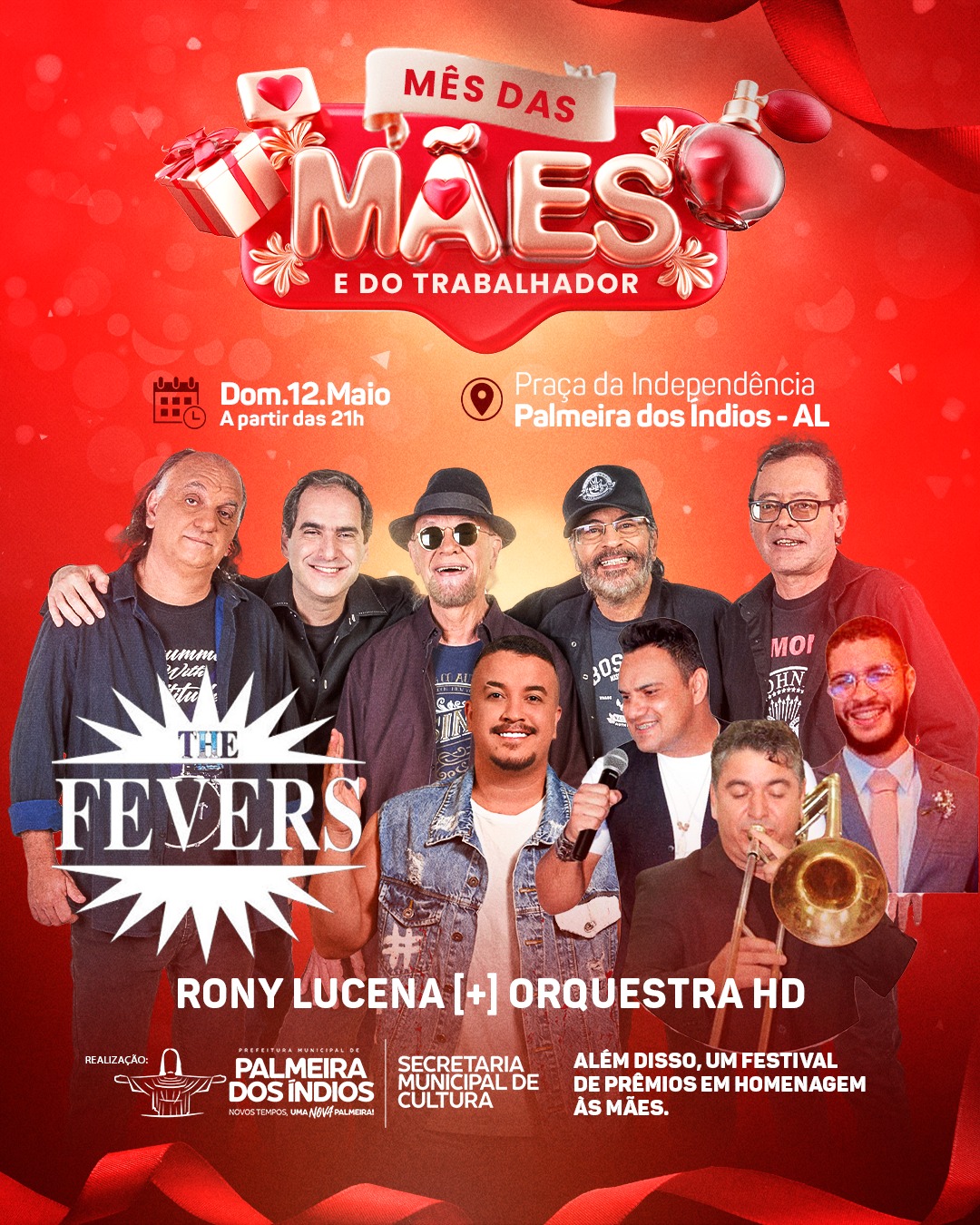 Grupo The Fevers será a grande atração musical em Palmeira/AL no Dia das Mães