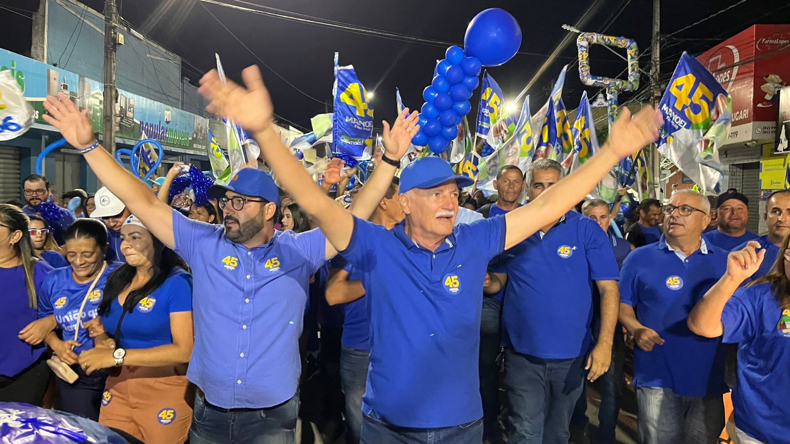 Sábado político em Quebrangulo é destacado pela força de apoiadores em torno de Manoel Tenório e Feu Maia