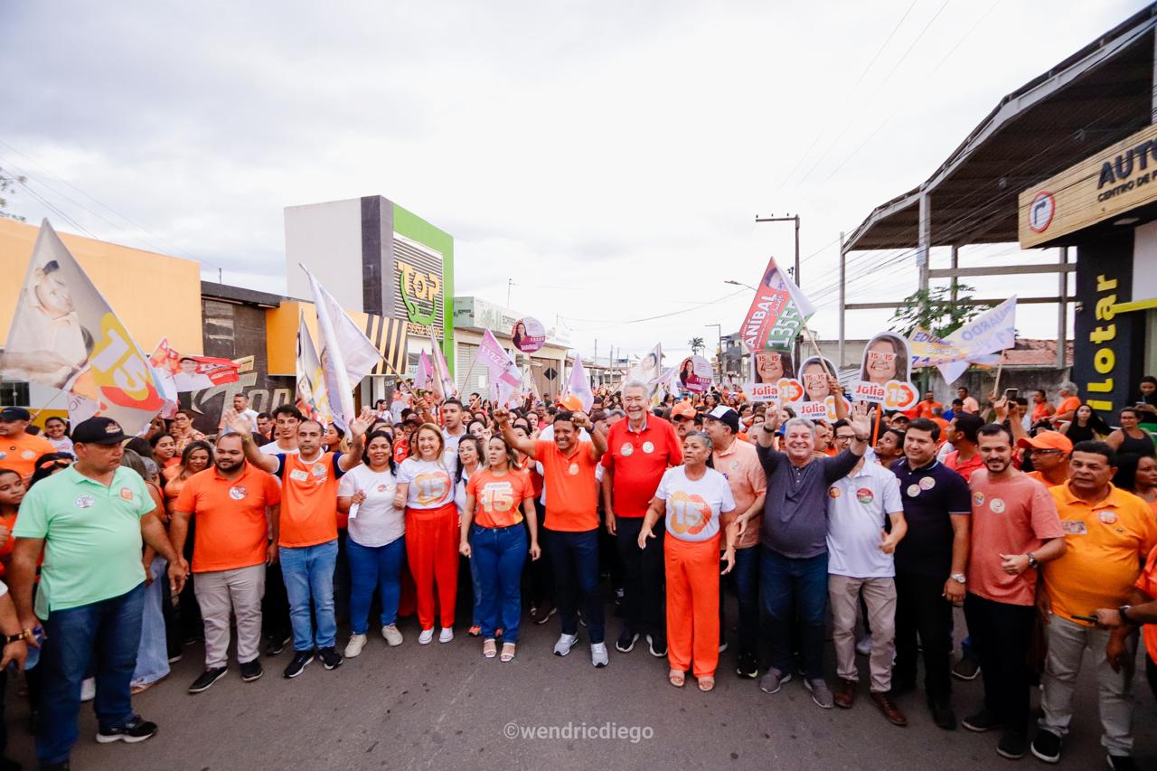 MDB de Palmeira/AL  destaca sucesso da grande  manifestação que tomou conta da cidade em torno de Tia Júlia